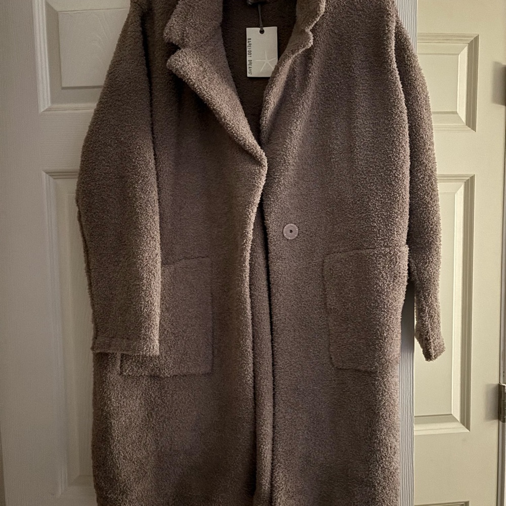 Barefoot Dreams Women's Brown Teddy Jacket